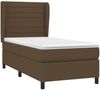 Boxspringbett mit Matratze Stoff Dunkelbraun 80x200 cm, Härtegrad: H2 [3128000] Bild 3