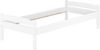 Stabiles Holzbett preiswertes Bettgestell 90x200 Kiefer weiß ohne Zubehör 60.00W-09oR Bild 4