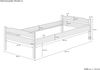 Stabiles Holzbett preiswertes Bettgestell 90x200 Kiefer weiß ohne Zubehör 60.00W-09oR Bild 5