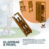 Balkon Set Akazienholz klappbarer Tisch und 2 Stühle FSC® 100% Bild 3