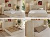 Polsterbett Bett mit Holzlattenrost Schlafzimmer Bett Doppelbett gepolstertes Kopfteil Foam Matratze - EMORA CLASSIC - 200x200 cm - Creme Plüsch - MIRO LUX Bild 2