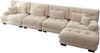 Modulares Ecksofa,L-förmiges Couch Set für Wohnzimmer 4-Sitzer Komfortable Cloud Couches mit beweglichem Ottoman DIY-Kombination,Chenille,Hellbraun, Bild 5