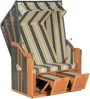 Sonnenpartner Strandkorb Rustikal 50 Basic Stoff Nr. 620, 2-Sitzer, Halbliegemodell, PVC-Kunststoffge Bild 5