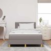 vidaXL Boxspringbett mit Kissen mit Kopfteil Taupe 120 x 200 cm Stoff 3338990 Bild 3