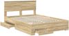 vidaXL Bettrahmen mit Kopfteil Sonoma-Eiche 150 x 200 cm Holzwerkstoff 3408249 Bild 5