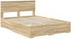 vidaXL Bettrahmen mit Kopfteil Sonoma-Eiche 150 x 200 cm Holzwerkstoff 3408249 Bild 4