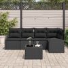 vidaXL Sofa Set mit Kissen Schwarz Polyester 3346053 Bild 3