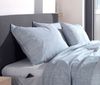 Zo! Home Cotton Bettwäsche 135x200 cm Lino Denim Drift blaugrau meliert uni Bild 5