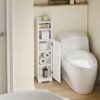 SoBuy FRG177-II-W Toilettenschrank mit Toilettenpapierhalter, MDF, Lackiert, Weiß, 20 x 95 x 18 cm Bild 4