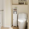SoBuy FRG177-II-W Toilettenschrank mit Toilettenpapierhalter, MDF, Lackiert, Weiß, 20 x 95 x 18 cm Bild 2