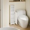 SoBuy FRG177-II-W Toilettenschrank mit Toilettenpapierhalter, MDF, Lackiert, Weiß, 20 x 95 x 18 cm Bild 5