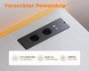Gaming Schreibtisch L Form LED 120x80cm Eckschreibtisch Weiß mit Regal Bild 5