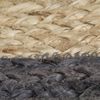 vidaXL Teppich Handgefertigt Jute mit Dunkelgrauem Rand 150 cm 133679 Bild 5