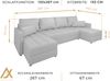 AX LIVING Ecksofas groß Dolceo 287 cm – Sofa schwarz mit Schlaffunktion & Ottomana Bild 4