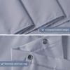 Schmaler Duschvorhang Polyester Stoff 150x180 Grau Blau mit 10 Bild 4