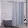 Schmaler Duschvorhang Polyester Stoff 150x180 Grau Blau mit 10 Bild 5