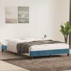 vidaXL Bettgestell ohne Matratze Dunkelblau 140x220 cm Samt 4101407 Bild 3
