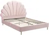 Vente-unique - LIVAYA Bett SamtStoff Puderrosa - B 215 cm x H 150 cm x L 187 cm Bild 3