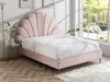 Vente-unique - LIVAYA Bett SamtStoff Puderrosa - B 215 cm x H 150 cm x L 187 cm Bild 2