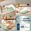 SEI Design Stillkissen Seitenschläferkissen Babynestchen mit EPS Mikroperlen, Schwangerschaftskissen mit Bezug, Bezug aus Musselin BIO Baumwolle Bild 4