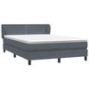 vidaXL Boxspringbett mit Matratze Dunkelgrau 160x210 cm Samt 3317446 Bild 4