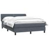vidaXL Boxspringbett mit Matratze Dunkelgrau 160x210 cm Samt 3317446 Bild 3