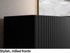 MEBLINI TV-Schrank 200cm Lang - Fernsehschrank - TV Lowboard Industrial - Unterschrank für Fernseher - TV-Unterschrank - TV-Schrank - NOEMI - 200x41x53cm - Schwarz Matt Bild 3