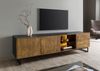 TV-Board Mango / Altholz 220x47x60 schwarz / natur lackiert DAVIS #22 Bild 3
