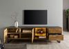 TV-Board Mango / Altholz 220x47x60 schwarz / natur lackiert DAVIS #22 Bild 4