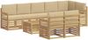 vidaXL Outdoor-Sofagarnitur 8 pcs Weiß und Beige 59 x 59 x 37 cm 3392063 Bild 2