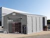 Lagerzelt 8x12 m Zelthalle Industriezelt mit Oberlicht 4m Seitenhöhe PVC Plane 850 N grau 100% wasserdicht mit Hochziehtor Bild 1