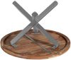 Esszimmertisch rund 120 cm Akazienholz Nussbaum Silber RUNA 76588991 Bild 4
