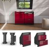 Küchenschrank für Dachschrägen R-Line Rot Hochglanz 60 cm mit 2 Schubladen Vicco Bild 5