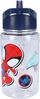 Spiderman Kinder Trinkflasche mit Strohhalm transparent 450 ml und praktischem Tragegriff Bild 4