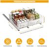 BlingBin Küchenorganizer-Set Teleskopschublade, Ausziehbare Schublade Küche Organizer Schrank, (2 Stück Erweiterbar Küchenschublade mit Kleber, 2-tlg, Produktabmessungen: 32.5-49.5L x 39B x 16.5H cm), Schubladen-Aufbewahrungsregale für Küche, Ohne Bohr... Bild 2
