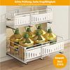 BlingBin Küchenorganizer-Set Teleskopschublade, Ausziehbare Schublade Küche Organizer Schrank, (2 Stück Erweiterbar Küchenschublade mit Kleber, 2-tlg, Produktabmessungen: 32.5-49.5L x 39B x 16.5H cm), Schubladen-Aufbewahrungsregale für Küche, Ohne Bohr... Bild 3