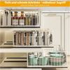 BlingBin Küchenorganizer-Set Teleskopschublade, Ausziehbare Schublade Küche Organizer Schrank, (2 Stück Erweiterbar Küchenschublade mit Kleber, 2-tlg, Produktabmessungen: 32.5-49.5L x 39B x 16.5H cm), Schubladen-Aufbewahrungsregale für Küche, Ohne Bohr... Bild 4