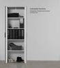 mokebo® Mehrzweckschrank 60CM Breite mit Einlegeböden 'Der Lange' moderner Aktenschrank in Grau BZW. Schwarz Matt aus Holz, Schrank & Haushaltsschrank | 60 x 180 x 34 (B/H/T in cm) | Anthrazit Bild 2