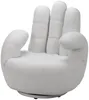 Vente-unique - Fingersessel drehbar - Kunstleder - Weiß - CATCHY Bild 4