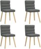 vidaXL Esszimmerstühle 4 Stk. Dunkelgrau Stoff 3315394 Bild 2
