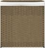 vidaXL Wäschekorb mit 2 Fächern 53x35x57 cm Poly Rattan 372034 Bild 3