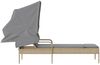 vidaXL Sonnenliege mit Dach Beige Poly Rattan 368191 Bild 5