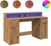 vidaXL LED-Schreibtisch Artisan-Eiche 140x55x91 Holzwerkstoff 3309428 Bild 2