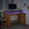 vidaXL LED-Schreibtisch Artisan-Eiche 140x55x91 Holzwerkstoff 3309428 Bild 4
