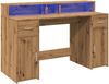 vidaXL LED-Schreibtisch Artisan-Eiche 140x55x91 Holzwerkstoff 3309428 Bild 3