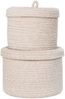 House Nordic Körbe, Baumwolle, beige, 2er-Set Bild 3