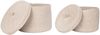 House Nordic Körbe, Baumwolle, beige, 2er-Set Bild 2