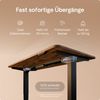 Desktronic HomePro Elektrisch höhenverstellbarer Schreibtisch 120x60cm Massive Walnuss/Schwarz mit Memory-Funktion, Anti-Kollisions Technologie, USB-A und USB-C-Ladeanschlüssen Bild 3