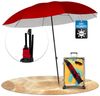STYNGARD Reise Sonnenschirm mit UV Schutz 50+ [155 cm ⌀] - Strandschirm Sonnenschirm Strand mit Abspannleinen Modell NIZZA Bild 2