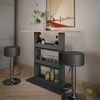 Bartisch-Set Repose Goldkraft Eiche/Anthrazit 110 x 55 cm mit 2 Barhockern Vicco Bild 4